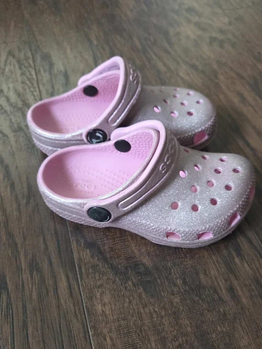 Kids Pink Sparkly Clog - Lightweight Comfort